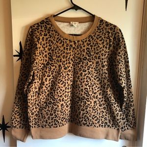 J. CREW Leopard Sweatshirt